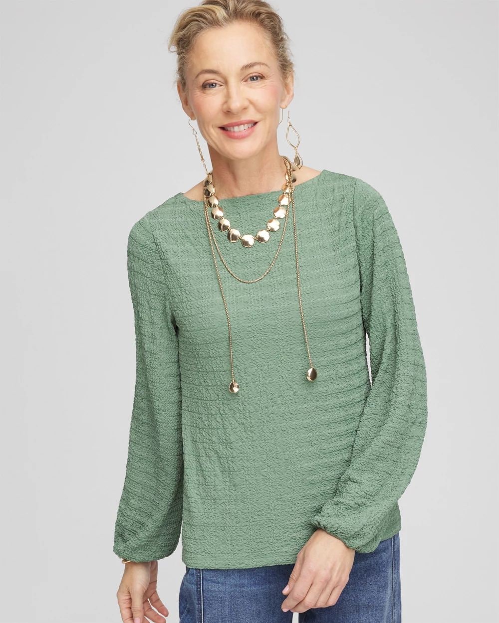 Smocked Boatneck Top | Chico's